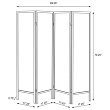 Load image into Gallery viewer, 4 Panel Folding Screen With Diamond Scrollwork Motif - Black

