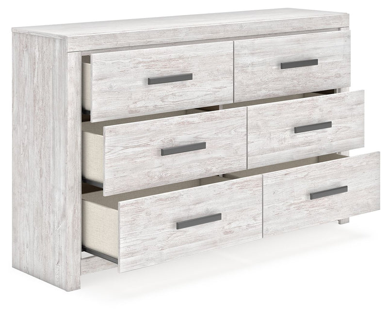 Cayboni - Six Drawer Dresser - Whitewash