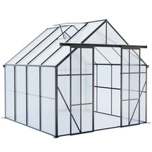 Load image into Gallery viewer, Double Door Polycarbonate house Raised Base And Anchor Aluminum Heavy Duty Walk In houses For Outdoor Backyard In All Season
