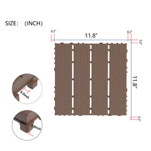 Load image into Gallery viewer, Interlocking Plastic Deck Tiles, Waterproof Outdoor / Indoor Patio Flooring
