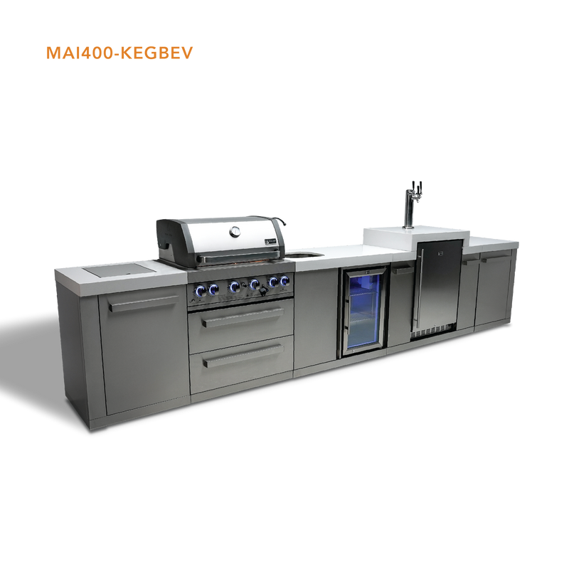 Mont Alpi 4-Burner Orig. Series Island w/Kegerator and Beverage Center
