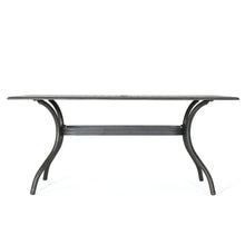 Load image into Gallery viewer, Enchantia - Outdoor Rectangular Dining Table With Weave Tabletop And Flared Legs - Copper
