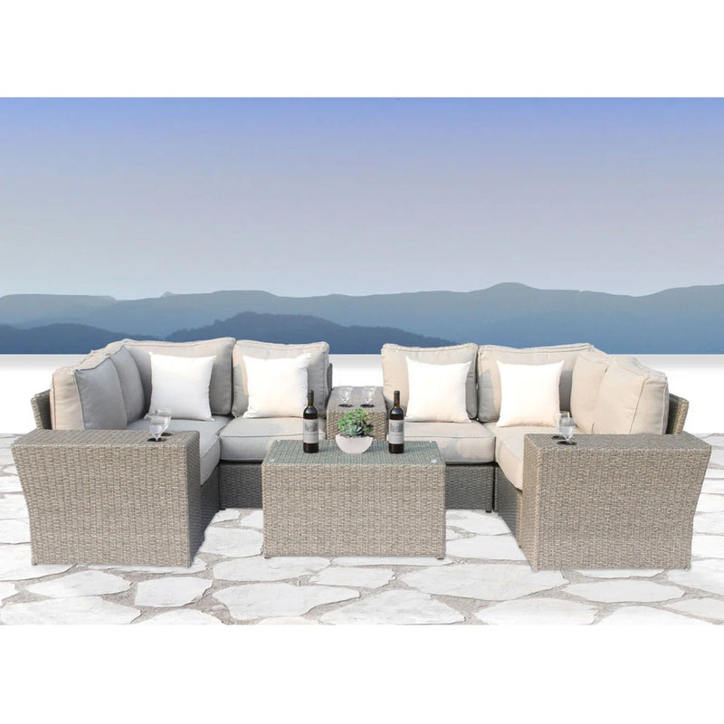 Outdoor Seating Group For 4 With Cushions, - Gray Mix