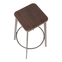 Load image into Gallery viewer, Clara - Industrial Square Barstool (Set of 2) - Espresso
