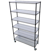 Load image into Gallery viewer, 6 Tier 6000Lbs Capacity Nsf Metal Shelf Wire Shelving Unit, Heavy Duty Adjustable Storage Rack With Wheels &amp; Shelf Liners For Commercial Grade Utility Steel Storage Rack
