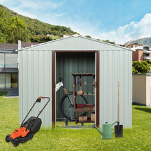 Load image into Gallery viewer, Ry-Sdyx56-W Outdoor Metal Storage Shed - White

