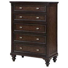 Load image into Gallery viewer, Berwick - 5 Drawer Chest With Felt Lined Top Drawers - Dark Oak
