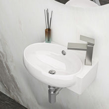 Load image into Gallery viewer, Modern Aesthetic Rectangle Wall Mount Bathroom Sink With Single Faucet Hole
