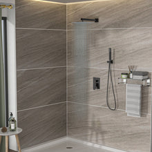 Load image into Gallery viewer, Dual Shower Head System With 12" Wall Mounted Square Rain Shower And Rough In Valve
