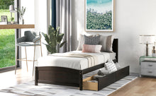 Load image into Gallery viewer, Platform Bed &amp; Headboard, Footboard And Wood Slat Support
