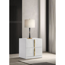 Load image into Gallery viewer, Lauryn - 2 Drawer Nightstand - Gloss White
