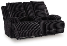 Load image into Gallery viewer, Rhine Falls - Double Reclining Power Loveseat With Console - Onyx
