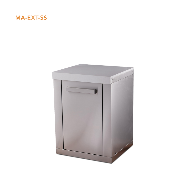 Mont Alpi Stainless Steel Extra Storage Cabinet for Deluxe and Original Series Islands