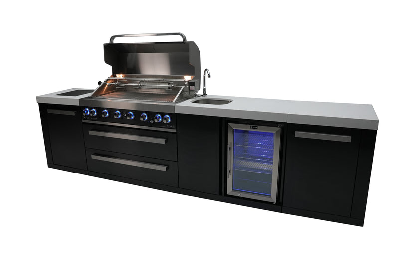 MONT ALPI 805 BLACK STAINLESS STEEL ISLAND WITH A BEVERAGE CENTER-MAi805-BSSBEV