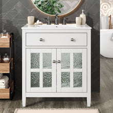 Load image into Gallery viewer, Bathroom Vanity With Ceramic Sink, Adjustable Shelf &amp; Tip Out Tray
