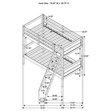 Load image into Gallery viewer, Brenton - Twin Over Twin Bunk Bed With Ladder - Taupe
