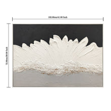 Load image into Gallery viewer, Framed Abstract Wall Art &amp; Thick Textured Canvas Painting With &amp; Accents, Decor For Living Room - Black White
