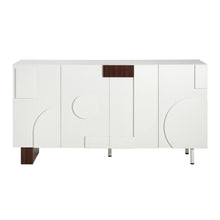 Load image into Gallery viewer, Sideboard Buffet Cabinet Wide Storage Unit With 4 Doors &amp; Adjustable Shelves - White

