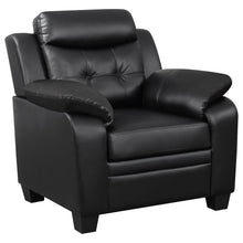 Load image into Gallery viewer, Winchell - Upholstered Padded Arm Tufted Accent Chair - Black
