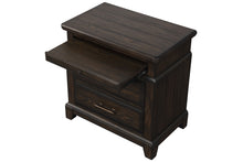 Load image into Gallery viewer, 2 Drawer Nightstand Elegant Design - Mahogany
