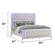 Load image into Gallery viewer, Opium - King Size Tufted Bed - White
