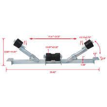 Load image into Gallery viewer, Heavy Duty Boat Trailer Support Bracket With Keel Rollers
