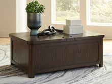 Load image into Gallery viewer, Breckington - Cocktail Table With Storage - Dark Brown
