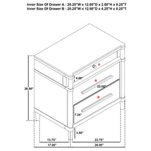 Load image into Gallery viewer, Robinson - 3 Drawer Nightstand - White
