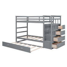 Load image into Gallery viewer, Bunk Bed With Trundle And Staircase
