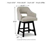Load image into Gallery viewer, Tallenger - Upholstered Swivel Barstool (Set of 2)
