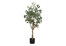 Load image into Gallery viewer, 46" Tall, Artificial Plant, Eucalyptus Tree, Indoor, Faux, Fake, Floor, Greenery, Potted, Decorative - Green / Black
