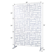 Load image into Gallery viewer, Decorative Freestanding Metal Privacy Screen For Indoor &amp; Outdoor Use
