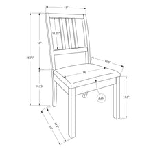 Load image into Gallery viewer, Dining Chair, Side, Upholstered For Dining Room, Transitional (Set of 2) - Brown
