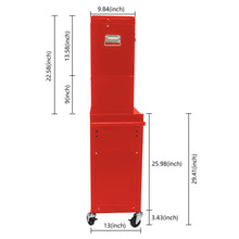 Load image into Gallery viewer, 6 Drawer Lockable Tool Cabinet On Wheels, Steel Rolling Tool Chest With Detachable Toolbox
