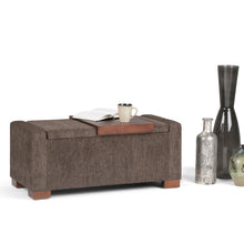 Load image into Gallery viewer, Bretton - Lift Top Storage Ottoman - Deep Umber Brown

