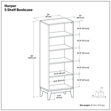 Load image into Gallery viewer, Harper - Handcrafted Bookcase With Storage
