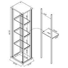 Load image into Gallery viewer, Serena - 4 Shelf Curio Cabinet - Black
