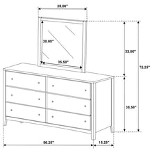 Load image into Gallery viewer, Clement - 6 Drawer Dresser With Mirror - Dark Coffee
