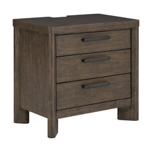Load image into Gallery viewer, 3 Drawer Nightstand With USB - Dark Oak
