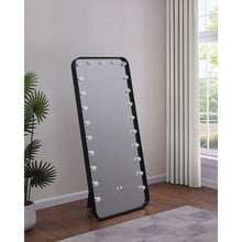 Load image into Gallery viewer, Villancourt - LED Standing Mirror With Speakers - Black
