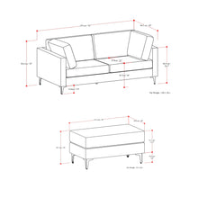 Load image into Gallery viewer, Ava - Mid Century Sofa With Ottoman Set

