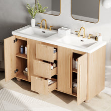 Load image into Gallery viewer, Double Sink Bathroom Vanity With Sinks, Soft Close Doors &amp; 3 Drawers - Wood
