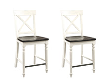 Load image into Gallery viewer, 24" Tall Bar Stools (Set of 2) - Brown / White
