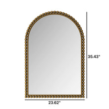 Load image into Gallery viewer, Vintage Iron Art Arch Mirror, Wall Hanging Or Table Display
