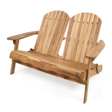 Load image into Gallery viewer, Outdoor Adirondack Rocking Loveseat With Hand Crafted Details
