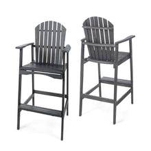 Load image into Gallery viewer, Outdoor Acacia Wood Adirondack Barstools (Set of 2)
