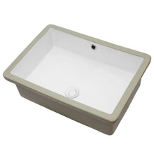Load image into Gallery viewer, Modern Ceramic Rectangular Undermount Bathroom Sink With Overflow
