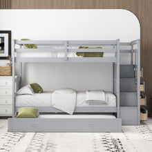 Load image into Gallery viewer, Bunk Bed With Trundle And Staircase

