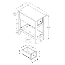 Load image into Gallery viewer, Accent End Table, 2 Tier, Narrow, Lamp, Storage Drawer, Charming Design
