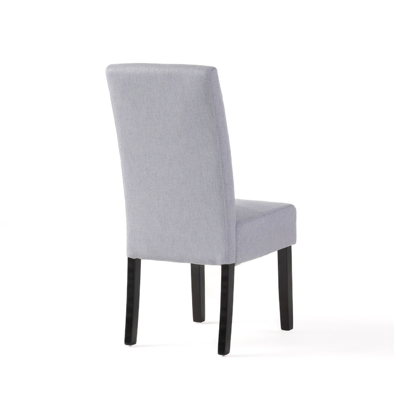 Amaranthine - Upholstered Dining Chair With High Back And Wood Legs (Set of 2) - Light Gray